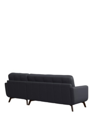 John Lewis Barbican RHF Chaise Leather Sofa, Dark Leg - thumbnail 4