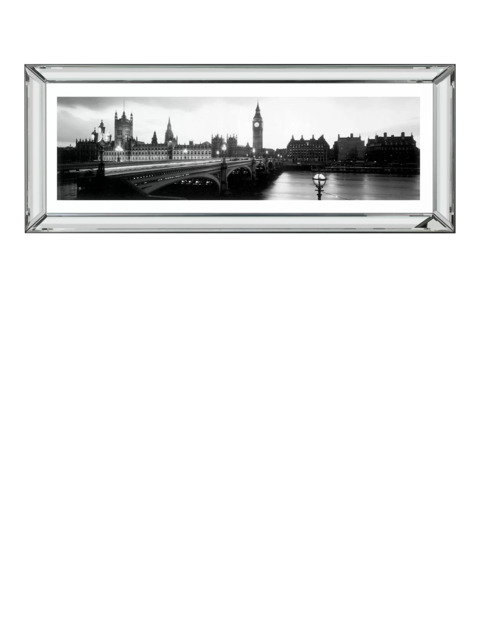 Brookpace Lascelles 'Westminster, London' Framed Print, 43 x 106cm, Black/White - image 1