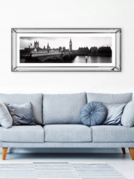 Brookpace Lascelles 'Westminster, London' Framed Print, 43 x 106cm, Black/White - thumbnail 2
