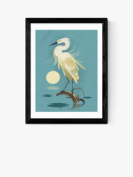 EAST END PRINTS Dieter Braun 'Little Egret' Framed Print