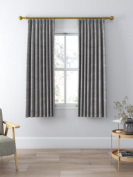 John Lewis Herringbone Weave Pair Lined Pencil Pleat Curtains - thumbnail 5