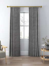 John Lewis Herringbone Weave Pair Lined Pencil Pleat Curtains - thumbnail 3