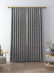 John Lewis Herringbone Weave Pair Lined Pencil Pleat Curtains - thumbnail 4