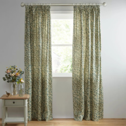Morris & Co. Willow Bough Pair Lined Pencil Pleat Curtains - thumbnail 3