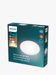 Philips Shan CL253 LED Motion Sensor Ceiling Light, White - thumbnail 2