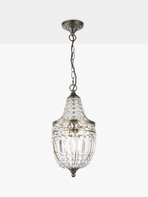 John Lewis La Scala Acorn Crystal Glass Chandelier Ceiling Light, Satin Bronze - image 1