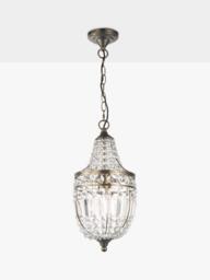 John Lewis La Scala Acorn Crystal Glass Chandelier Ceiling Light, Satin Bronze