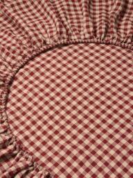 Piglet in Bed Gingham Linen Fitted Sheet - thumbnail 2