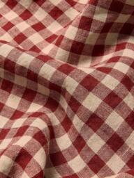 Piglet in Bed Gingham Linen Fitted Sheet - thumbnail 3