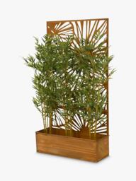 Kaemingk Large Decorative Floral Planter Screen, Rust - thumbnail 2