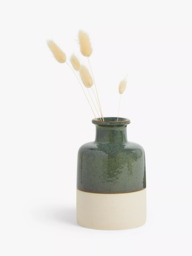John Lewis Boxed Ceramic Bud Vases, Set of 3, Green - thumbnail 3