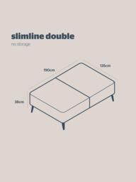 Silentnight Non-Sprung Upholstered Slimline Divan Base, Double - thumbnail 4