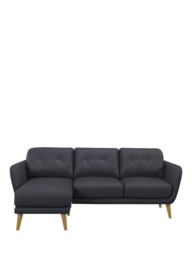 John Lewis Arlo LHF Chaise Leather Sofa, Light Leg - thumbnail 5