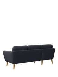 John Lewis Arlo LHF Chaise Leather Sofa, Light Leg - thumbnail 4