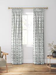 Morris & Co. Bellflowers Made to Measure Curtains or Roman Blind, Indigo - thumbnail 3