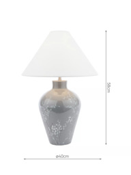 Laura Ashley Pussy Willow Ceramic Table Lamp, Grey - thumbnail 6