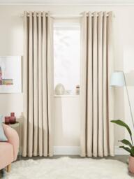 John Lewis Boucle Pair Blackout/Thermal Lined Eyelet Curtains - thumbnail 2