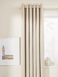 John Lewis Boucle Pair Blackout/Thermal Lined Eyelet Curtains - thumbnail 1