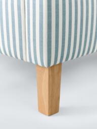 John Lewis Emily Upholstered Bed Frame, Double, Blue Stripe - thumbnail 6