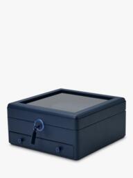 WOLF Earth Apple Leather Watch Stand Box with Glass Lid - thumbnail 4