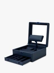 WOLF Earth Apple Leather Watch Stand Box with Glass Lid - thumbnail 3