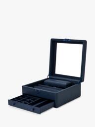 WOLF Earth Apple Leather Watch Stand Box with Glass Lid - thumbnail 2