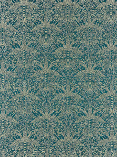 Clarke & Clarke Leopardo Made to Measure Curtains or Roman Blind, Kingfisher - image 1
