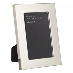 John Lewis Wide Border Photo Frame, Silver Plated - thumbnail 4