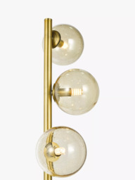 John Lewis Champagne Bubble Glass Floor Lamp, Champagne/Warm Brass - thumbnail 4