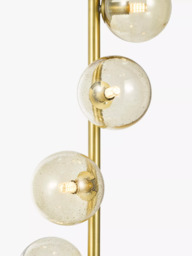 John Lewis Champagne Bubble Glass Floor Lamp, Champagne/Warm Brass - thumbnail 5