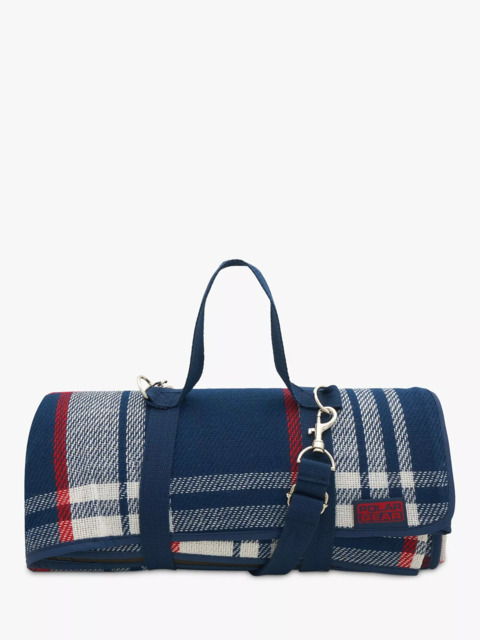 Polar Gear Woven Check Picnic Rug, Blue - image 1