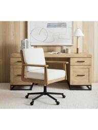 Pottery Barn Cody Swivel Desk Chair, Oatmeal - thumbnail 2
