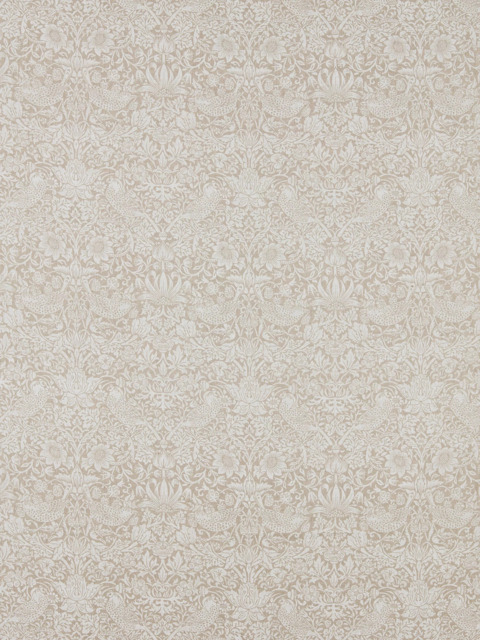 Morris & Co. Pure Strawberry Thief Made to Measure Curtains or Roman Blind, Flax - image 1