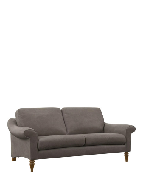 John Lewis Camber Large 3 Seater Leather Sofa, Light Leg - image 1