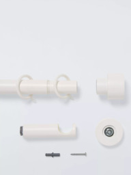 John Lewis Extendable Metal Curtain Pole Kit with Stud Finial, Dia.28mm - thumbnail 2