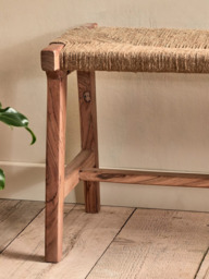 Nkuku Amhara Acacia Bench, Natural - thumbnail 2