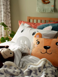 John Lewis Safari & Friends Pencil Pleat Pair Blackout Lined Children's Curtains - thumbnail 6