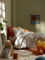 John Lewis Safari & Friends Pencil Pleat Pair Blackout Lined Children's Curtains - thumbnail 5