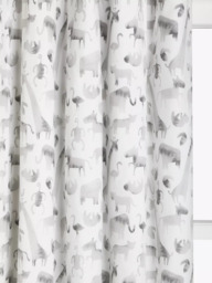 John Lewis Safari & Friends Pencil Pleat Pair Blackout Lined Children's Curtains - thumbnail 1