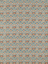 Morris & Co. Little Chintz Made to Measure Curtains or Roman Blind, Teal/Saffron - thumbnail 1