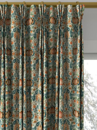 Morris & Co. Little Chintz Made to Measure Curtains or Roman Blind, Teal/Saffron - thumbnail 6