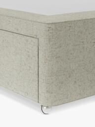 Hypnos Non-Sprung Upholstered 2 Drawer Divan Base, Single - thumbnail 3