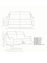 Parker Knoll Bodella Large 2 Seater Power Recliner Sofa, Edith Easy Clean Natural - thumbnail 2