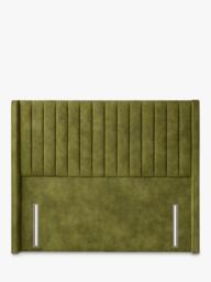 John Lewis Belgravia Winged Full Depth Upholstered Headboard, Emperor