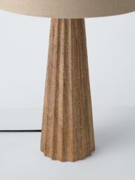 John Lewis Vallei Cone Table Lamp, Mangowood - thumbnail 4