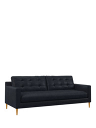 John Lewis Draper II Large 3 Seater Leather Sofa, Light Leg - thumbnail 1