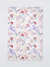 John Lewis Kids' Unicorn Print Fleece Blanket, Pink/Multi - thumbnail 2