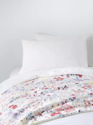 John Lewis Kids' Unicorn Print Fleece Blanket, Pink/Multi - thumbnail 1