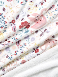 John Lewis Kids' Unicorn Print Fleece Blanket, Pink/Multi - thumbnail 3