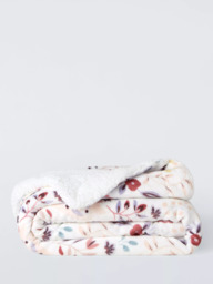 John Lewis Kids' Unicorn Print Fleece Blanket, Pink/Multi - thumbnail 4